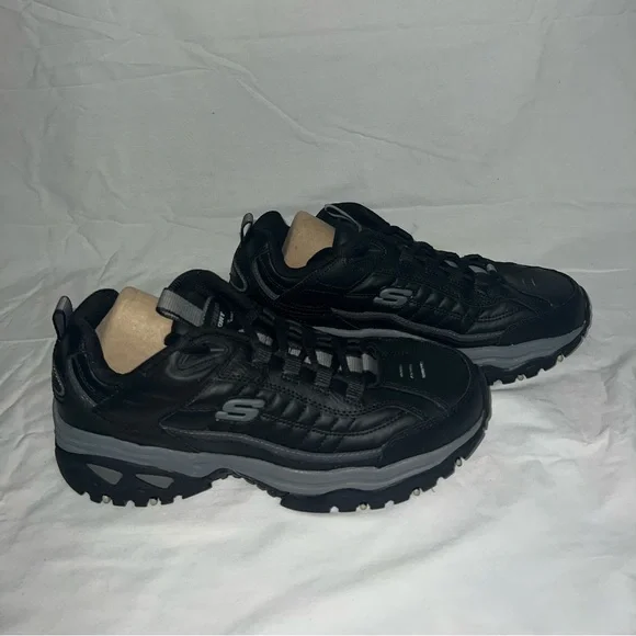 Skechers Men's Energy Afterburn LaceーUp Sneaker, White/Navy, 6.5 Wide Skechers - Brandclub - Skechers Men\u0027s Energy Afterburn